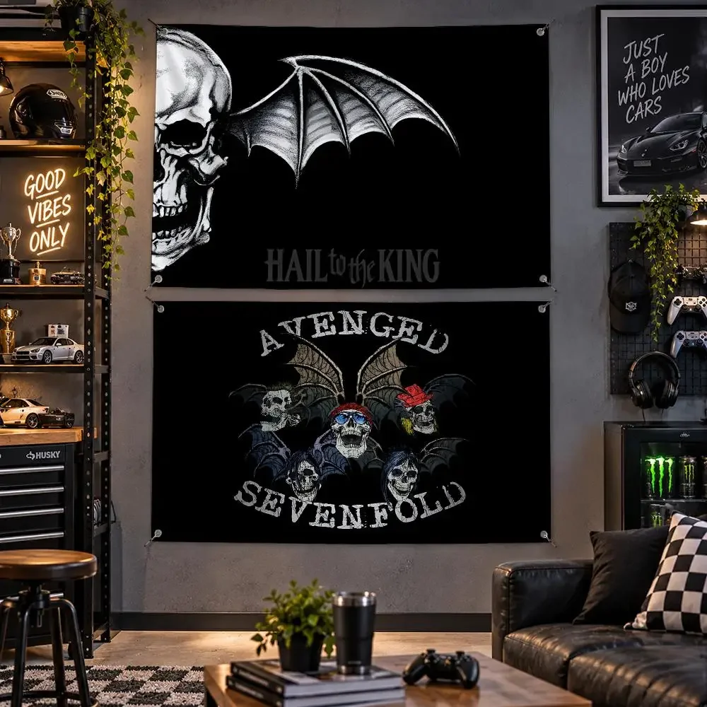 Band Heavy Metal Avenged Sevenfold Flags Fan Flag Banner Outdoor Camping Backyard Lawn Garden Patio Party Decor Gift