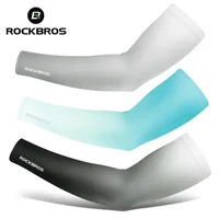 Mangas de brazo ROCKBROS, Color degradado, para correr, pescar, protector solar, verano, fresco, secado rápido, transpirable, seda de hielo, equipo de ciclismo