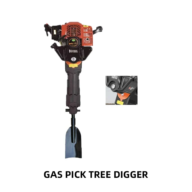 Manual Pull Back Tree Digging Machine Seedling Machine Small Soil Excavator Trenching Machine Gasoline Pickaxe Ground Drill