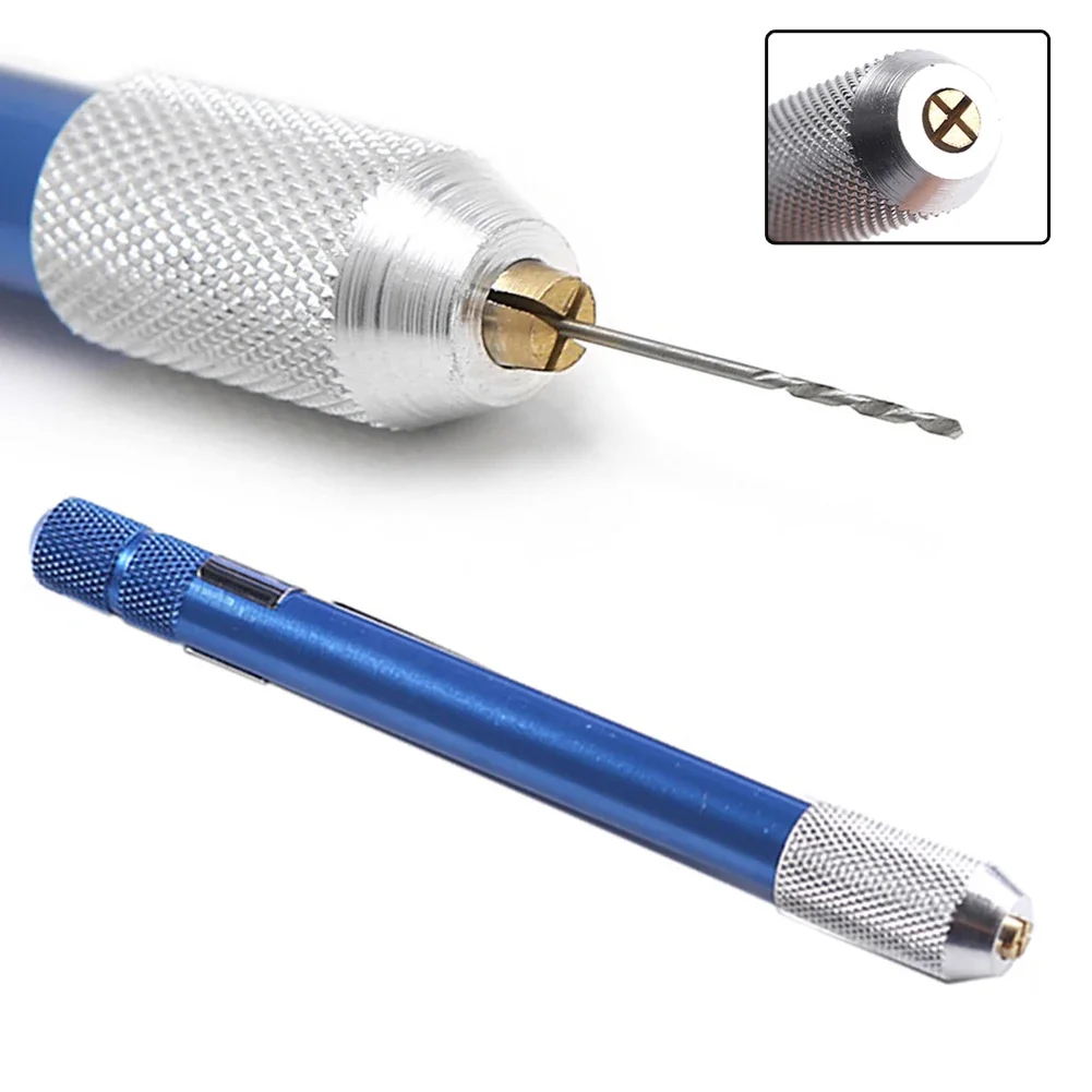 

0.3-1.0mm Hand Pin Hole Drill Burs Drilling Reamer Chuck Clamp Mini Hand Twist-Drill Jewelry Watch Repair Tool Watchmakers