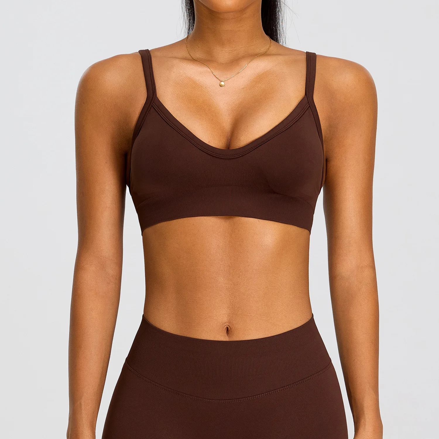 Seamless Ribbed Workout Tank Top - Yoga Sütyeni, Kadın Fitness İç Giyim,