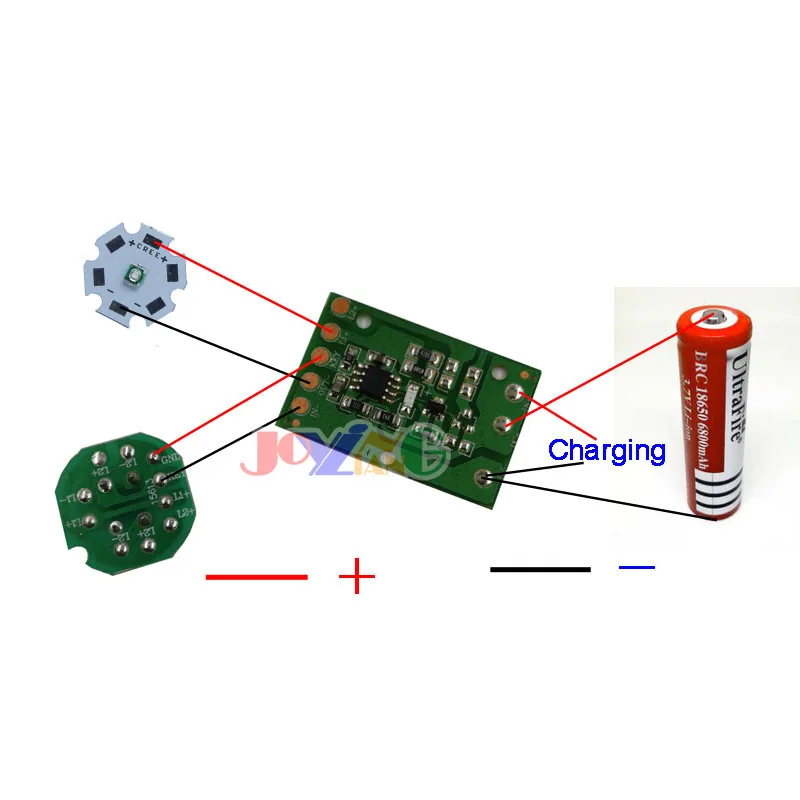 JYL-8813 T6 / U2 / L2 Glare Light Control Circuit Board Flashlight Driver Board 3 Function 5 Function Gear Electric Plate