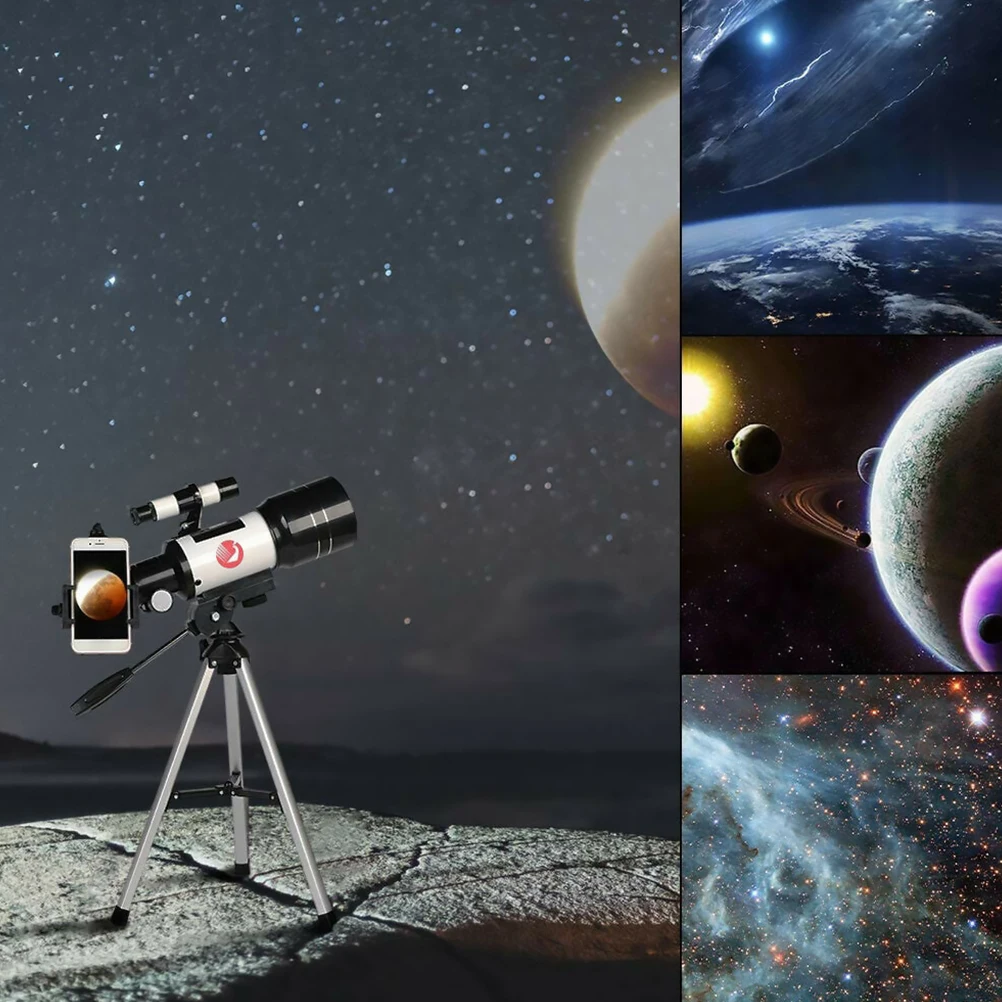 

High Light Transmission Monocular Refracting Telescope With Durable Aluminum Tripod For Camping Stargazing