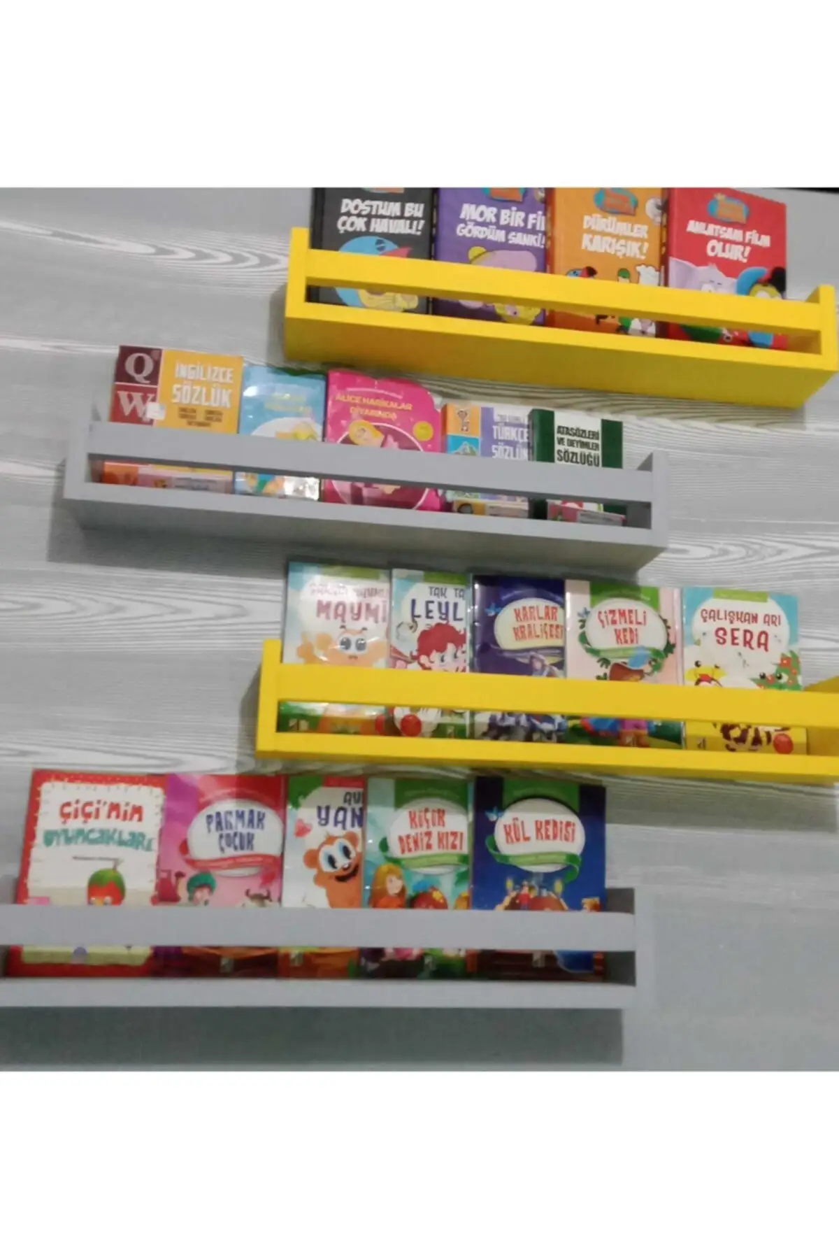4'lü Rak Buku Kamar Anak Rak Dinding Rak Buku Kayu Rak Buku Anak Rak Buku Mewah