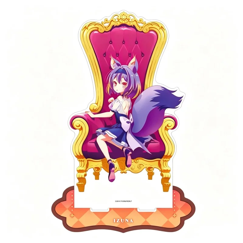 CLASSIC 15cm Anime No Game No Life Acrylic Stand Model Bookshelf Decoration High Definition Images Bookshelf Decoration Keychain