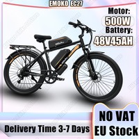 EMOKO EC27 Electric Bicycle 500W Motor 48V45AH Dual Battery E-bike Hydraulic Brake Adult 27.5*2.1-inch Snow Tire Electric Bike