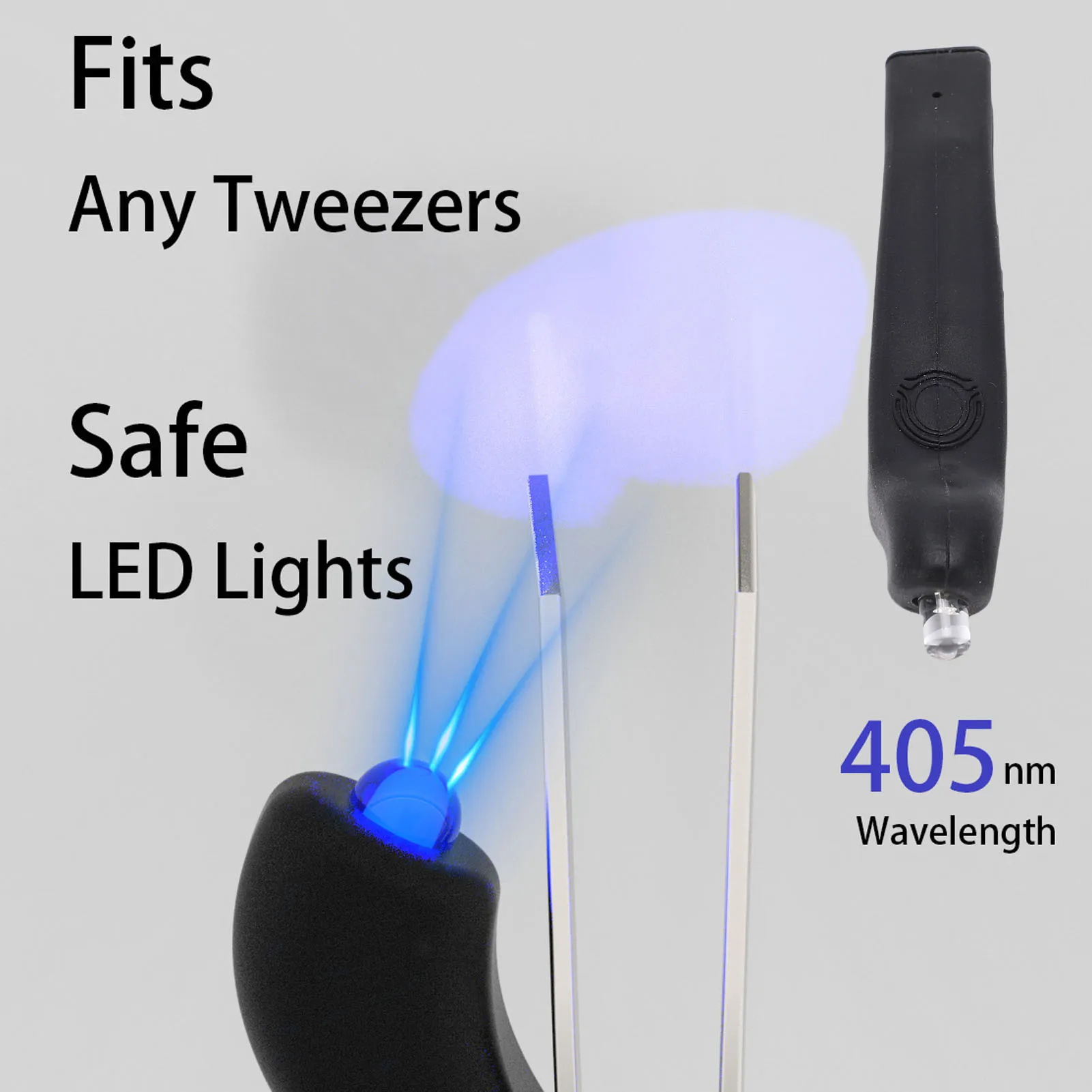 ไฟแอลอีดีแบบพกพาไร้สายสำหรับต่อขนตา  พร้อมที่หนีบขนตา  ซิลิโคน  สำหรับทำเล็บเจล  แห้งเร็ว