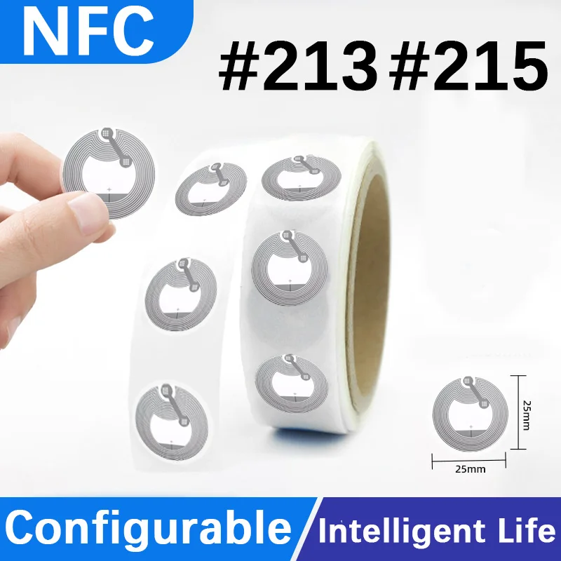 علامات NFC IC علامات عالية التردد NFC213 رقاقة مكافحة التزييف الهاتف الخليوي القراءة والكتابة ملصقات NFC ملصقات جدار الموسيقى