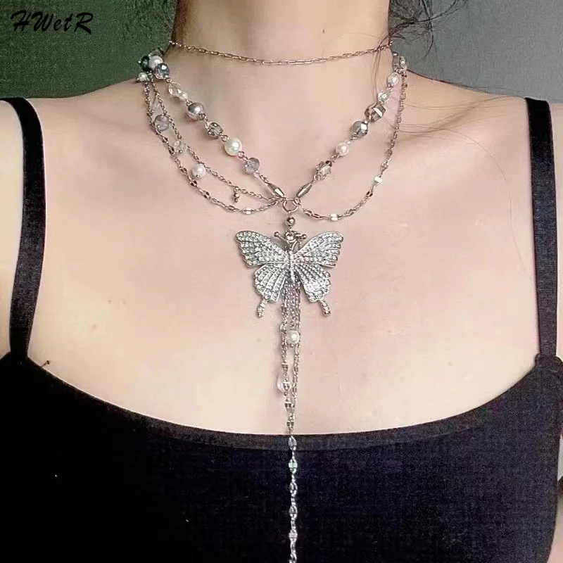 

Shiny Butterfly Decoration Waistband Thin Belt For Women Girls Fashion Adjustable Metal Waist Strap Punk Slim Body Chains