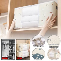 1/2/4Pcs Big Capacity Foldable Storage Bag with Zipper Handle Moisture Dust Proof for Quilt Clothes Duvet Blanket Bedding Luggag