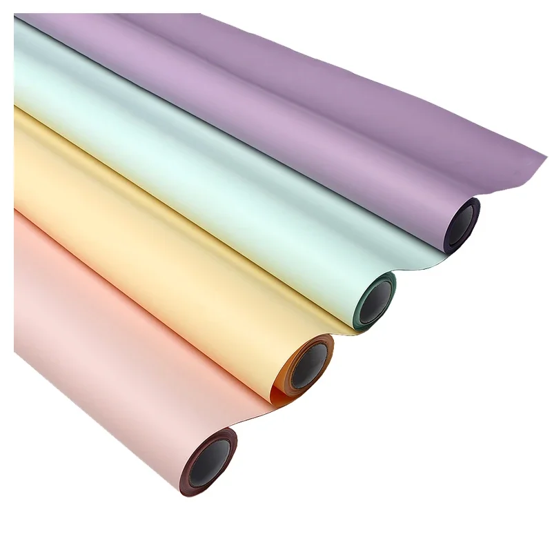 Fog Matte Solid Color Paper Florist Bouquet Art Flower Wrapping Paper Roll Thick 15 Yards