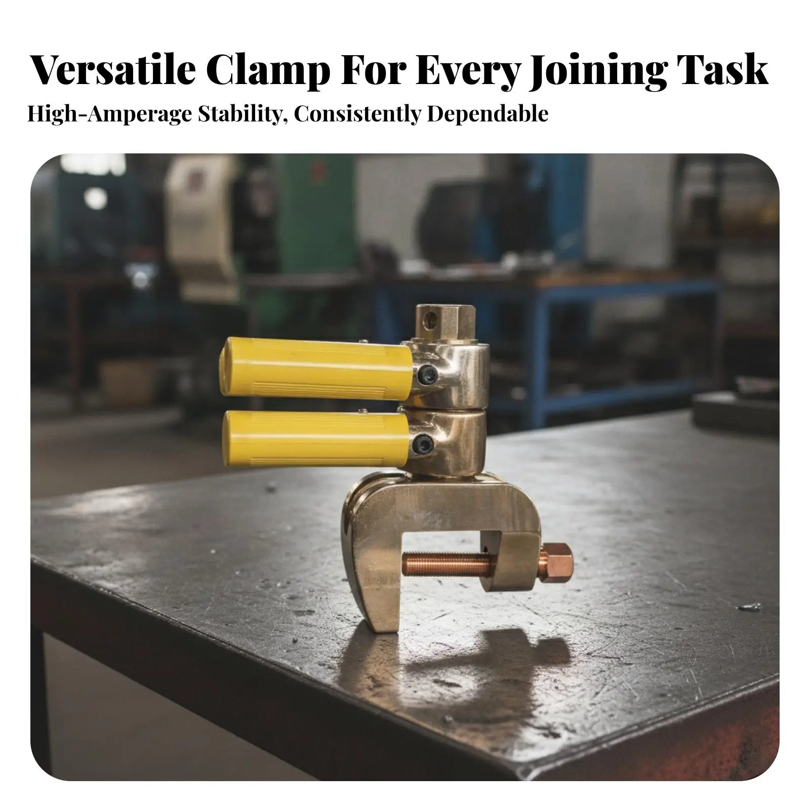 Grounding Clamp for Welding with Rotating Joint and Heavy Duty Brass Build for Reliable Electrical Connection on Pipes
