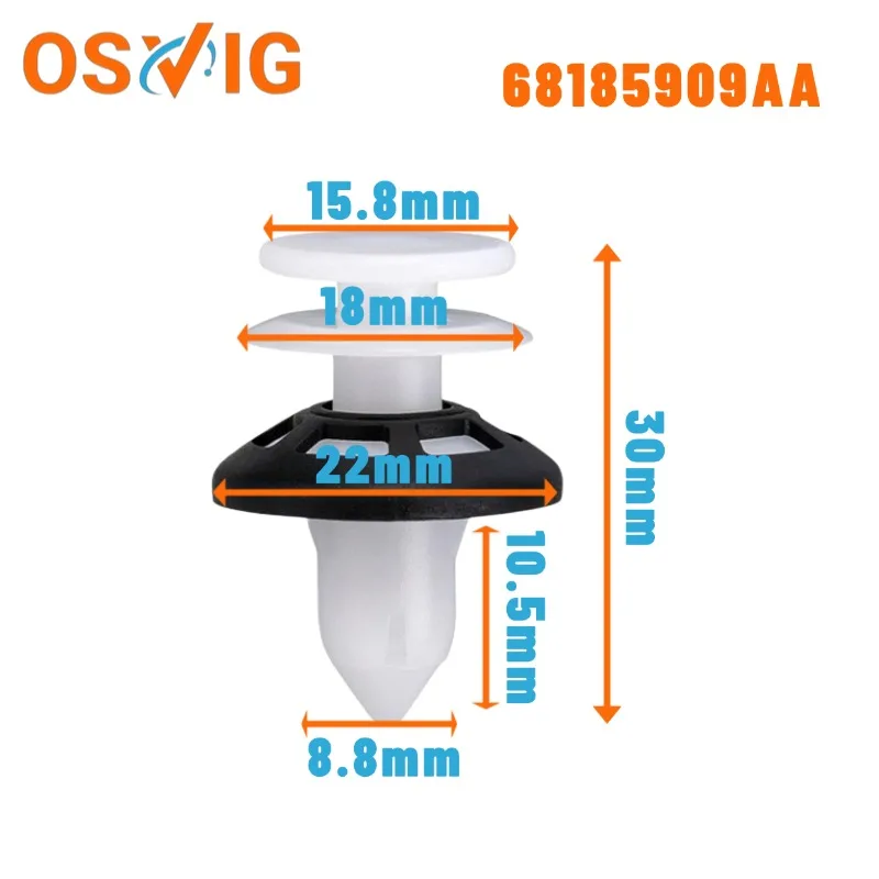 

10/20PCS 6509673AA 68185909AA Fixing clips for the car door panels of Chrysler, Jeep Wrangler and Grand Cherokee vehicles