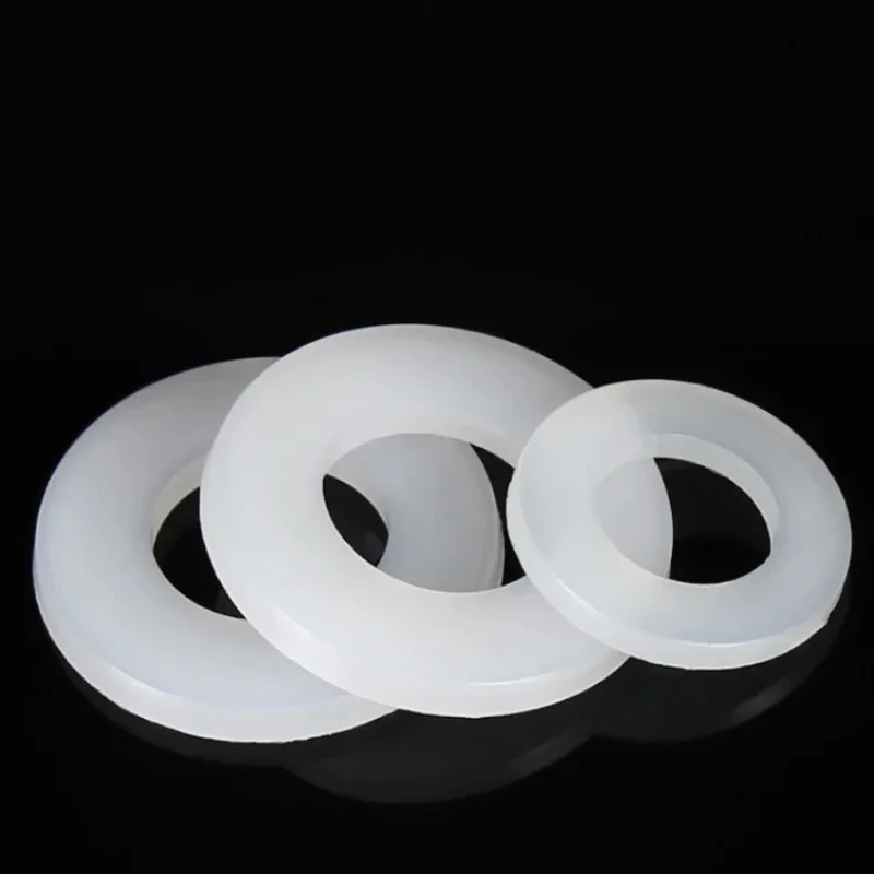 20-100pcs Nylon Washer Flat Gasket Plastic Sealing Hard Washers White M2 M2.5 M3 M4 M5 M6 M8 M10 M12 M14 M16 M18 M20