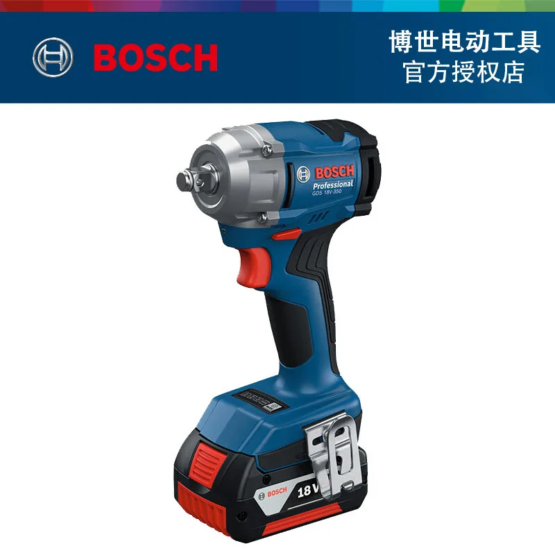 Гайковерт ударный Bosch GDS 18V-350 с литиевым аккумулятором, долговечный электрический инструмент для электроинструментов с высоким крутящим моментом