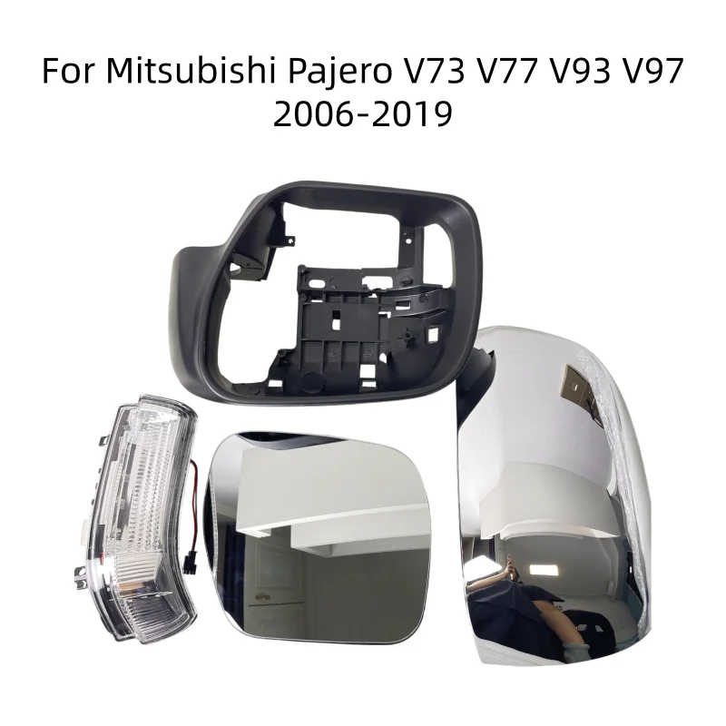 Auto Left Right Rear Mirror Cover Frame Turn Signal Light Bottom Holder For Mitsubishi Pajero V73 V77 V93 V97 2006-2019