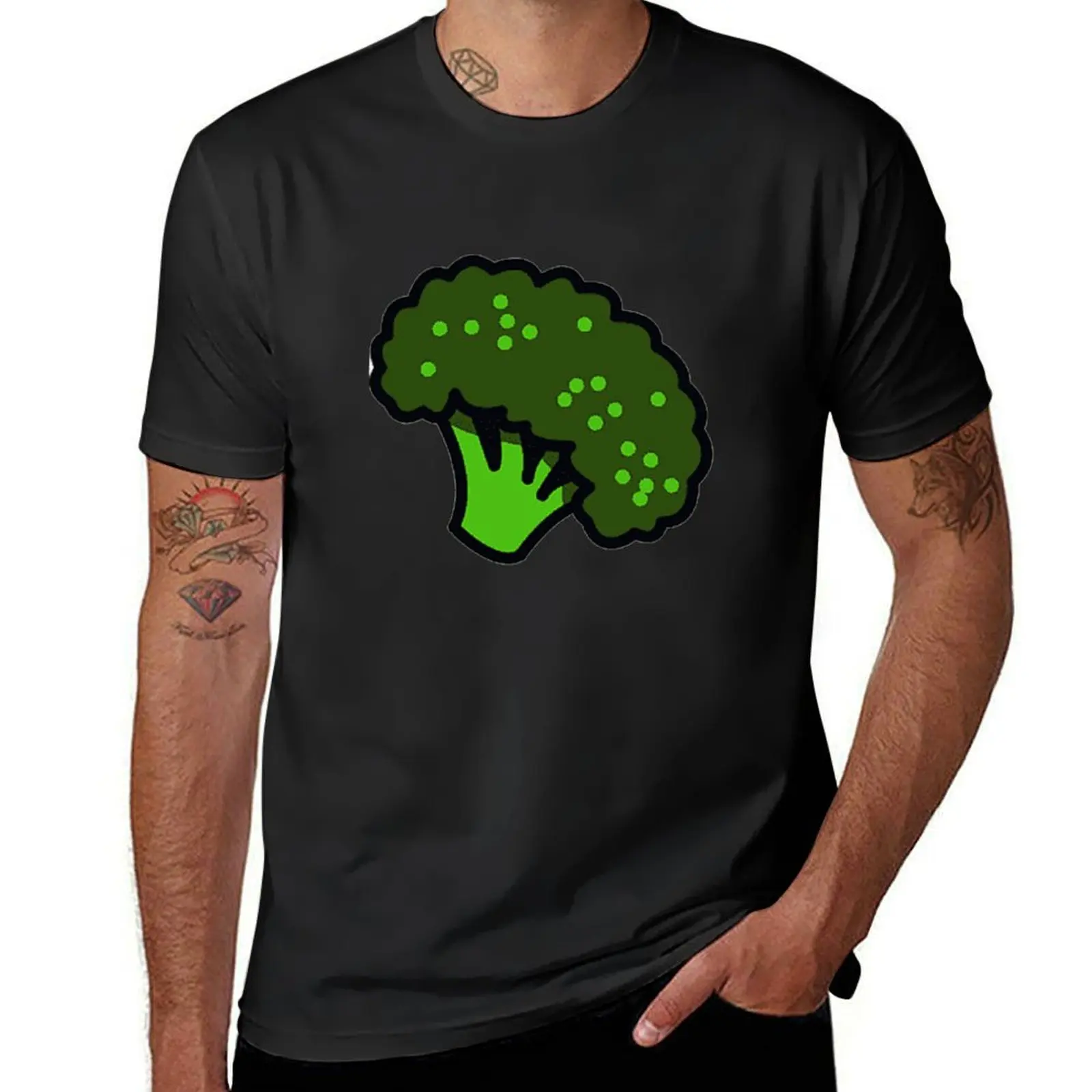 

green brokoli T-Shirt summer clothes blacks customizeds boys whites mens t shirts