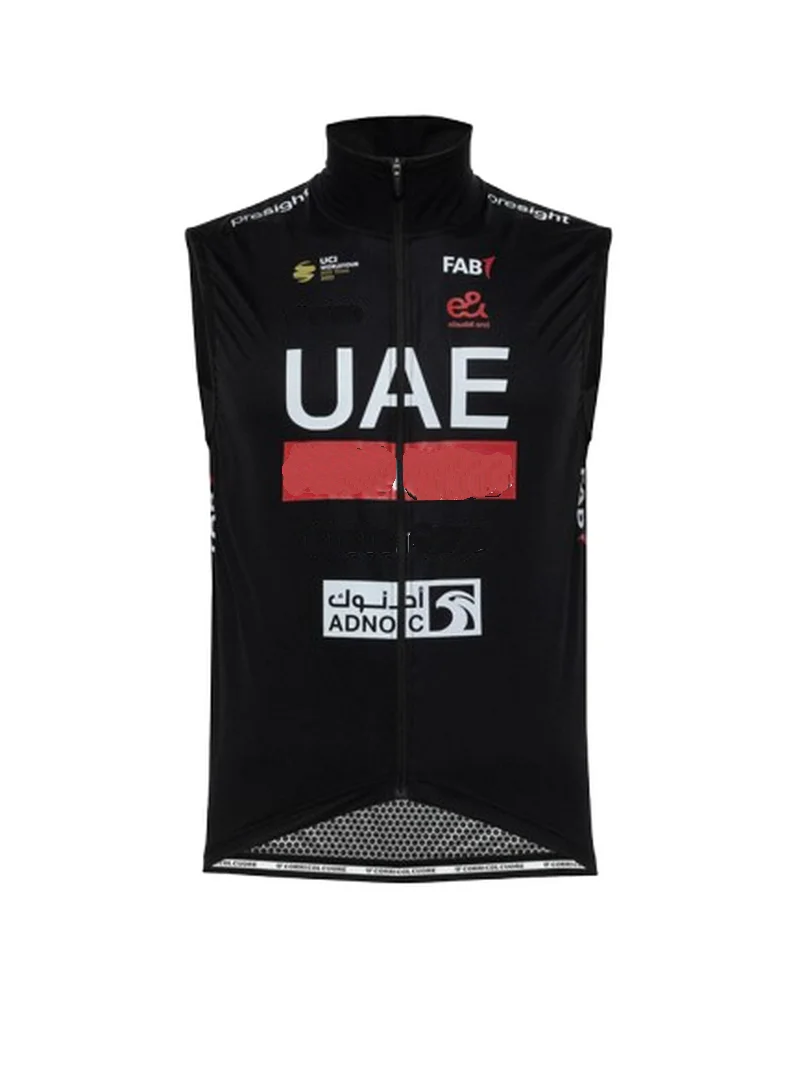 

ЧЕРНЫЙ летний велосипедный жилет без рукавов команды UAE 2024, одежда для Mtb, велосипедная майка Ciclismo, велосипедная одежда