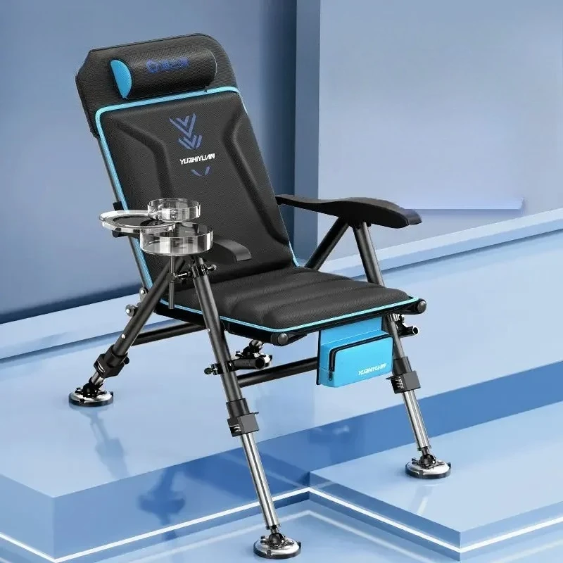 Portable Foldable Fishing Chair Lightweight with Telescopic Legs for Camping Outdoor Activities Comfortable Fishing Seat