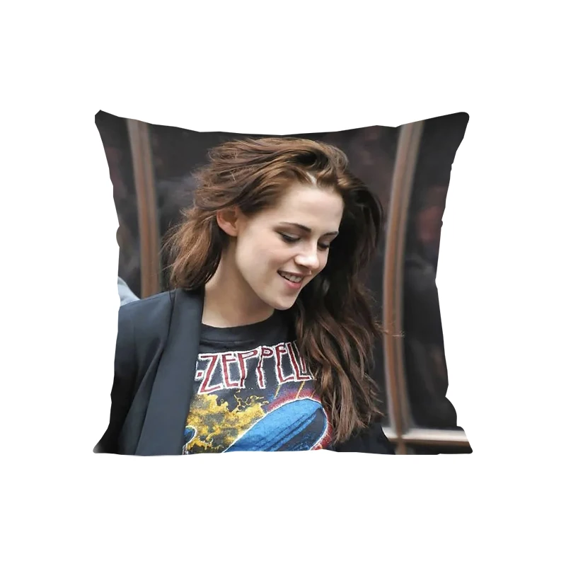 K-kristen Stewart-funda de almohada estampada de doble cara para sofá, funda de cojín para silla, soporte de cintura para cama, funda de almohada para dormir, 40x40