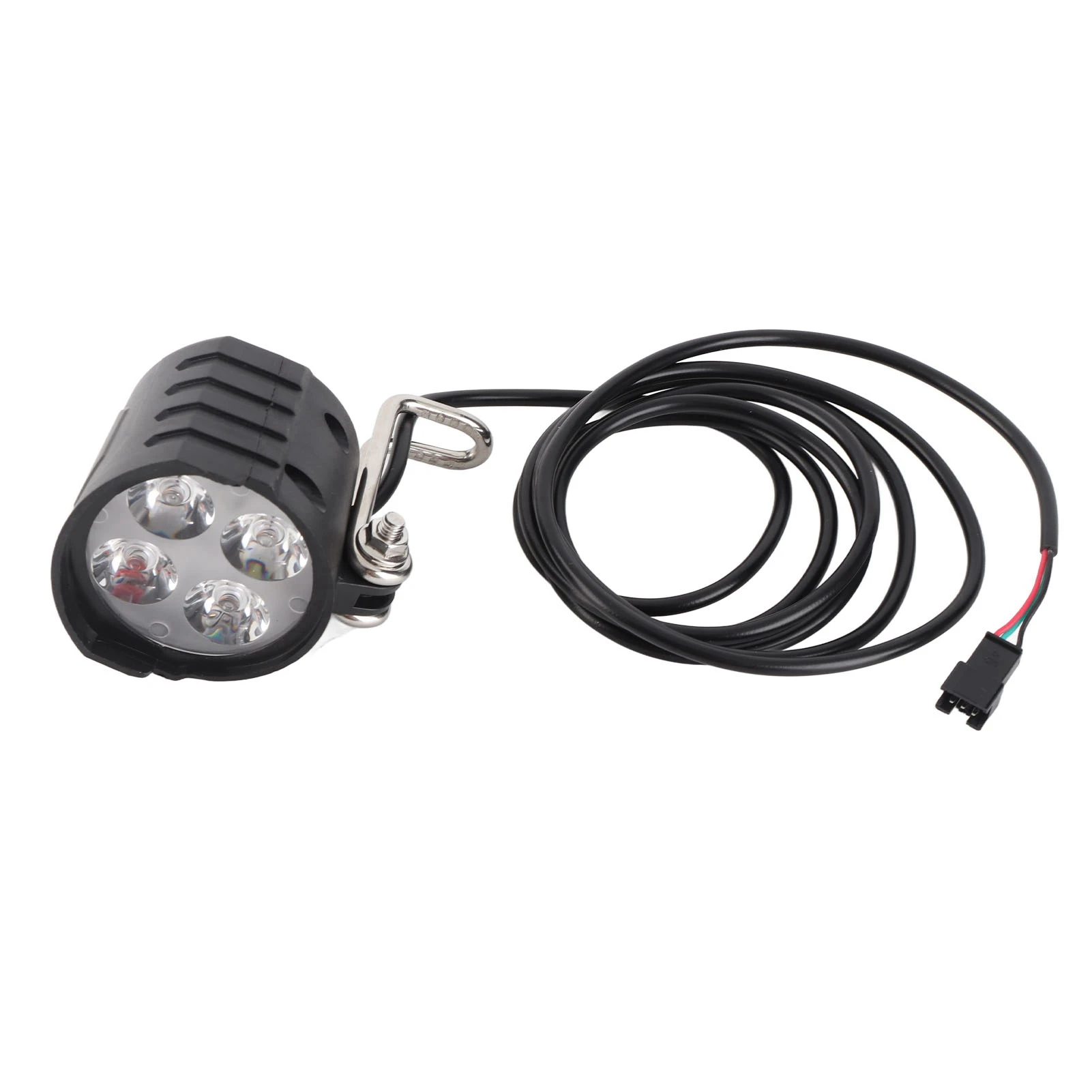 Electric Bike Front Light 12W Multipurpose Metal High Brightness LED Front Light 1.6m/5.2ft with Horn for 60V for 36V