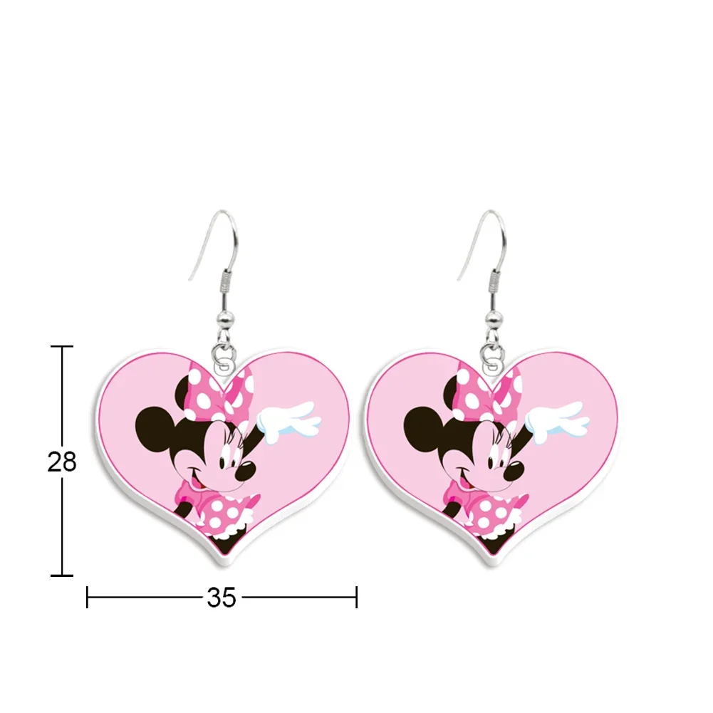 Lastest Disney Minnie Stud Earring Cute Design Earrings Women Girl Kids Birthday Party Gift Jewelry Accessories Decoration