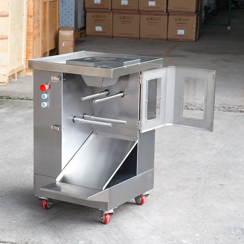 Commercial Electric Double Knife Meat Carpaccio Pork Beef Chicken   Breast Slicing Shredding Machine
