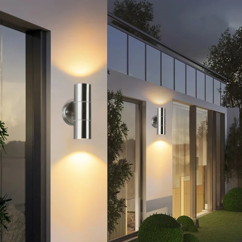 

Adjustable Outdoor Waterproof Wall Lights GU10 LED Stainless Steel Up Down Wall Lamp Garden Porch Decoration Sconce Spotlight
