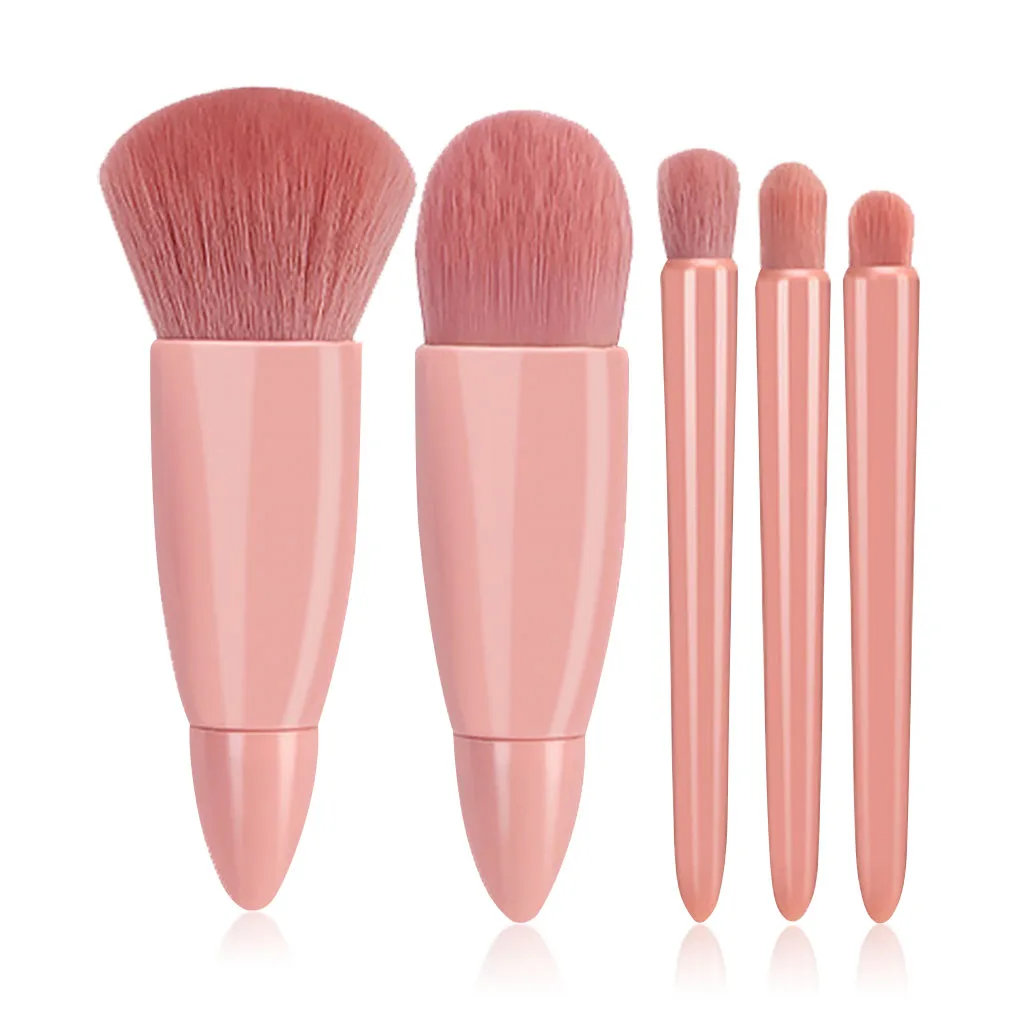 5 Pieces Makeup Brushes with Mirror Make Up Brush Universal Cosmetics