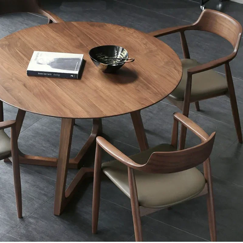 Nordic Round Table Solid Wood Table Family Small Table Living Room Simple Modern Dining