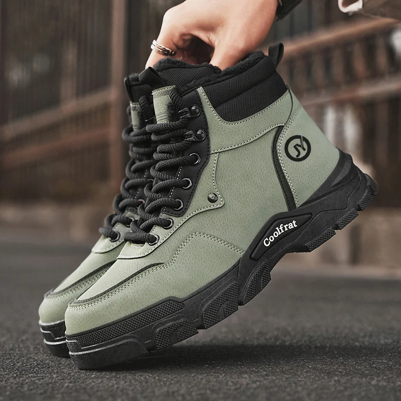 

Новые ботинки, зимняя мужская обувь, повседневная ковбойская боевая тактическая мотоциклетная обувь «Челси» до щиколотки, кожаная уличная дизайнерская роскошная походная обувь