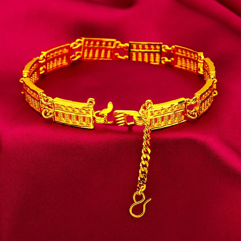 

Женский браслет Abacus из 24-каратного золота AU999 — символ процветания, привлечение богатства, идеальный подарок на фестиваль