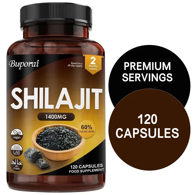 

Shilajit Capsules 1400mg - Improve Sleep, Boost Energy Levels, Strengthen The Immune System, and Promote Overall Health