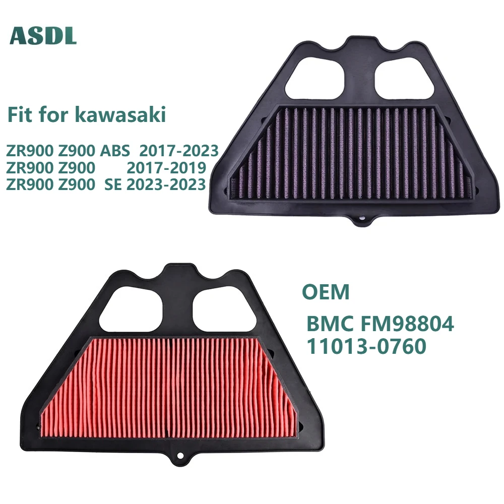 

Motorcycle Air Filter Element Cleaner for Kawasaki Z900 948 2017-2021 ZR900 Z900 ABS 948 2017 2018 2019 11013-0760 High Flow