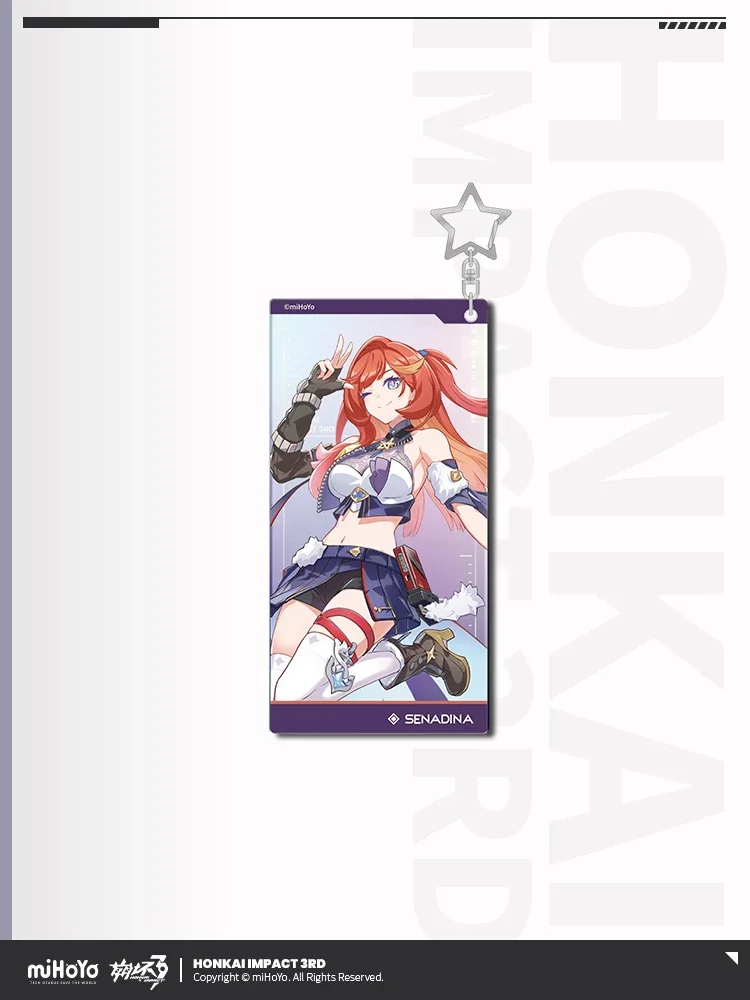 Original Official Game Honkai Impact 3 Senadina Coralie Cosplay Acrylic Keychain Bag Pendant Collection Props miHoYo Gift