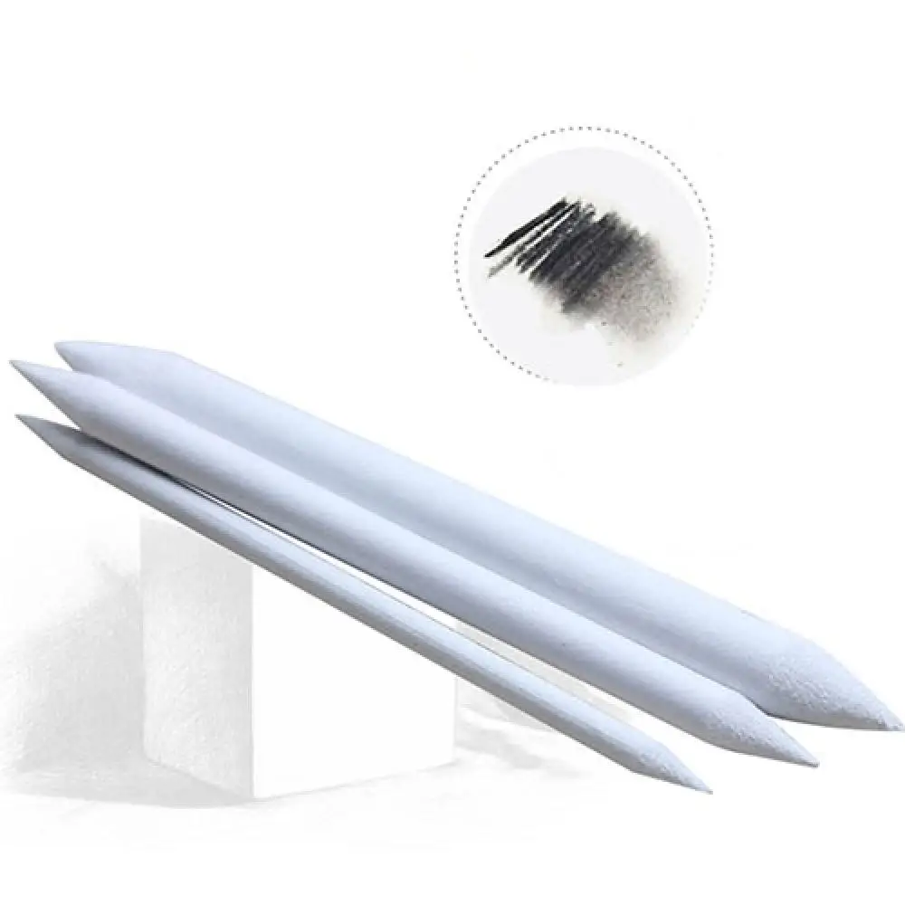 6Pcs Paper Art Drawing Pencil Stump Sketch Pastel Blending Smudge Tortillon Shadow Dark Area Stomp Color Paintbrush