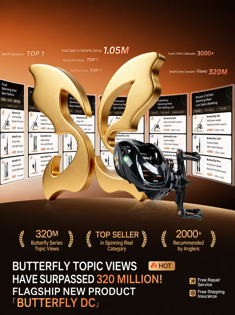 Hasda Butterfly DC Baitcasting - Spincast Reel ulasan dan harga
