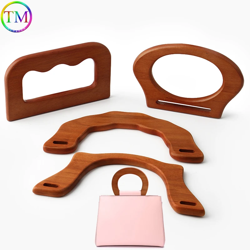 

Large Solid Wood Handle Camel Arch Bridge Shape For Women Bag Handbag Wallet Shoulder Woven Holder Hanging DIY Frame Accessories