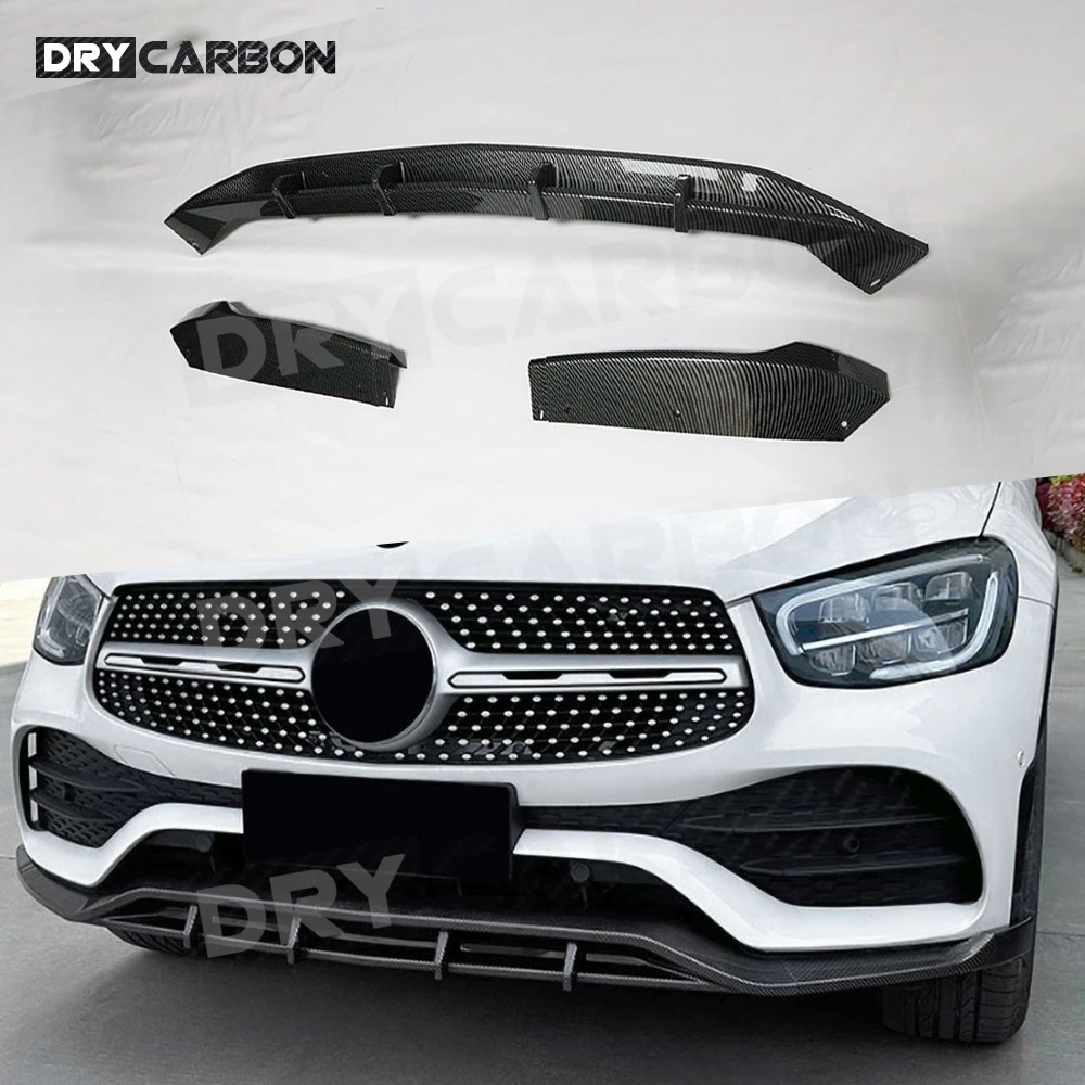 

Автомобильный передний бампер, спойлер для Benz GLC X253 для AMG 2020-2022, ABS, бампер, подбородочный спойлер, комплекты кузова, аксессуары