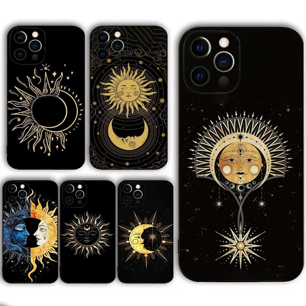 Suns Moons Clouds Astrological  Phone Case  For IPHONE 15,13,14,12,Mini ,11, Xr, X ,Xs Pro Max 8, 7 Plus Back Cover