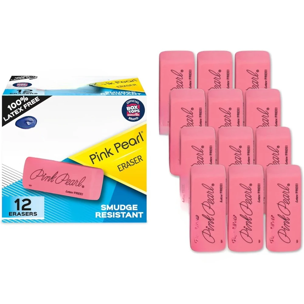 Pink Pearl Erasers, Large, Perfect for Students to Artists, Pack of 36 (432 Count Total)