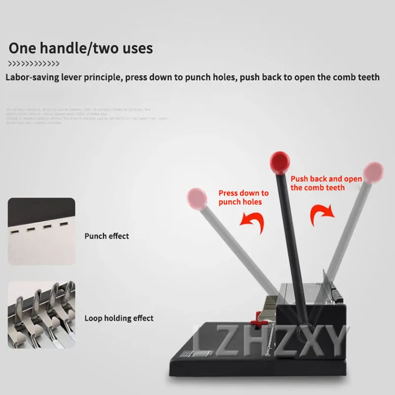 

U-S85 Comb Binding Machine Manual Tape Clip 21 Hole Binding Machine A4 Paper Document Punch Voucher Binding Machine