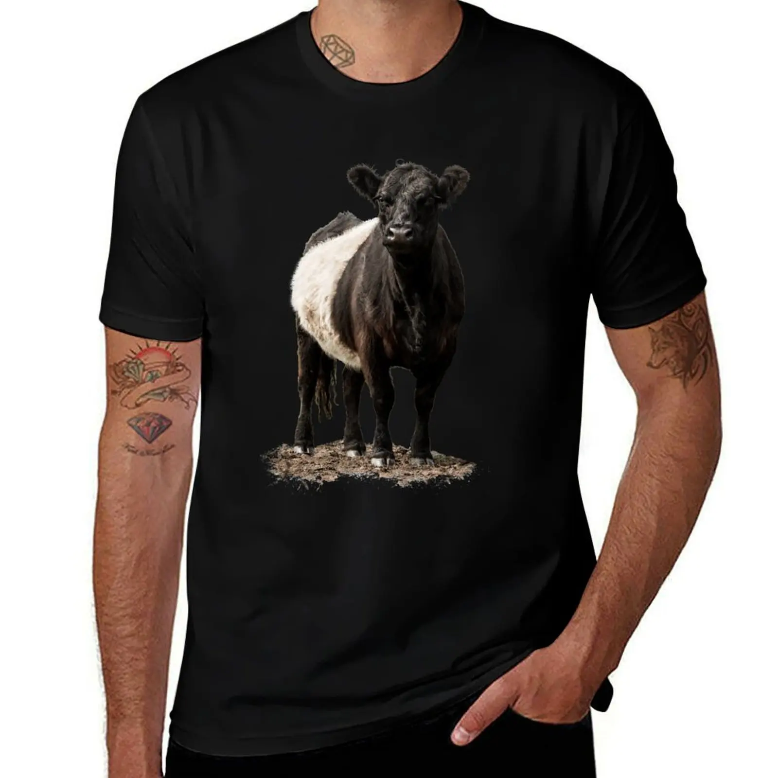 

Belted Galloway Cow T-Shirt Large Size Casual Tee Shirt