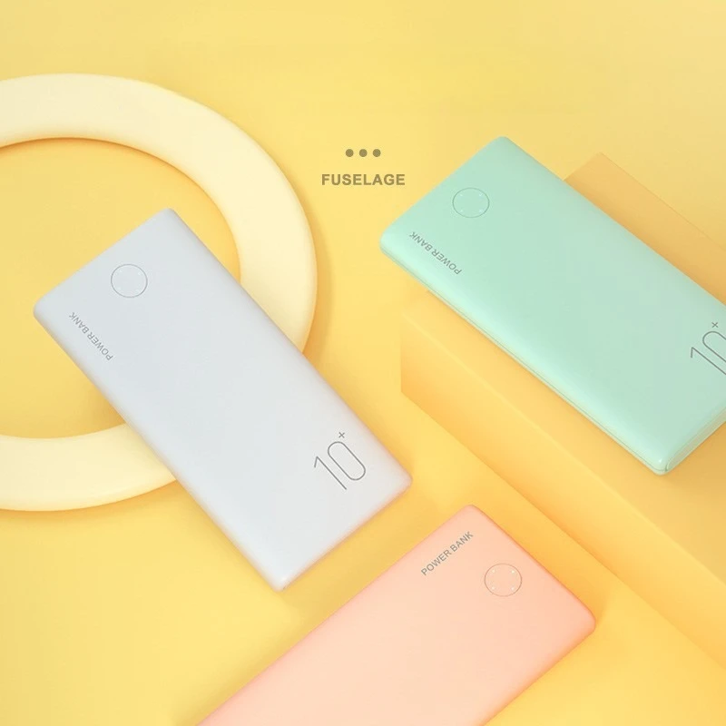 شاحن محمول فائق النحافة بقدرة 10000 مللي أمبير في الساعة، بنك طاقة عالي السعة لهواتف iPhone وSamsung وXiaomi