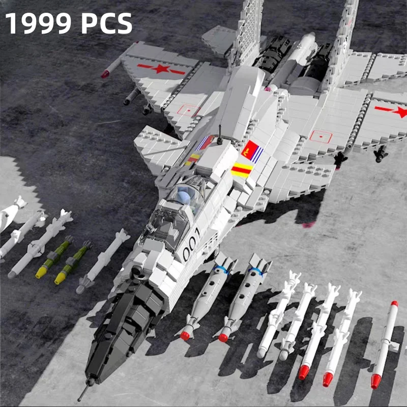 1999 Uds J-15 bloques de construcción de combate portaaviones modelo de avión de combate ladrillos decoración de escritorio juguetes para niños regalos de vacaciones