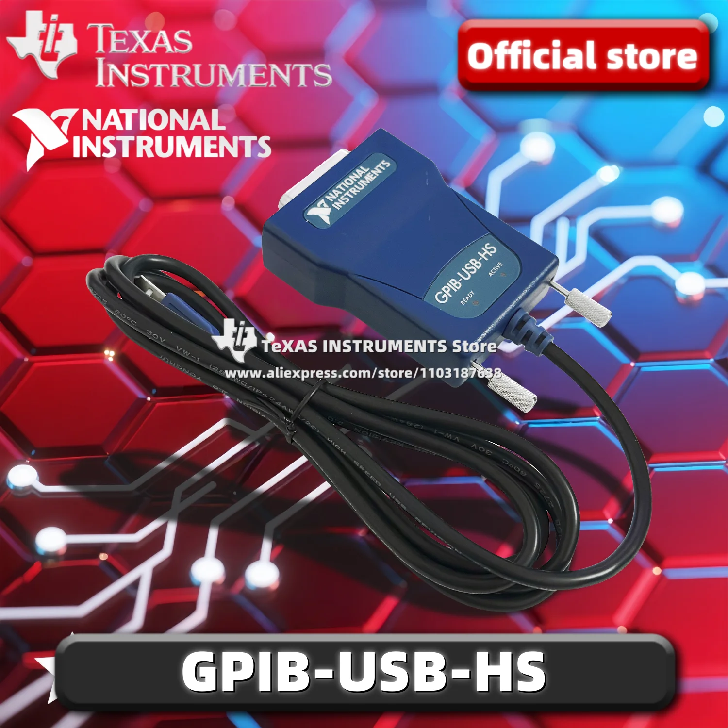 【TI Official】بطاقة NI GPIB-USB-HS GPIB-US-HS GPIB إلى بطاقة USB بطاقة الحصول على NI بطاقة IEEE488 778927-01