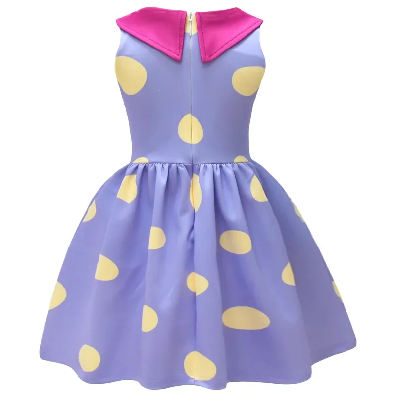 Bear House Kids Inside Out Bow Princess Girls Cosplay Envy Polka Dot Dress Disguise Joy Costume Kid Halloween 2025 PPT01..