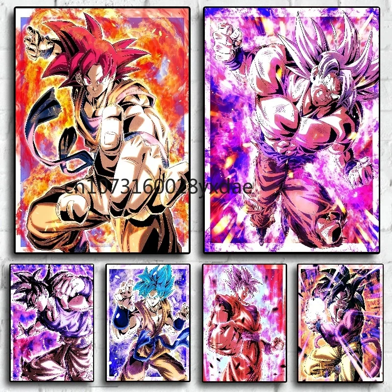 

Bandai Anime Dragon Ball No Frame Canvas Painting Goku Poster Wall Art Print Pictures Classic Home Decor Christmas Kids Gift