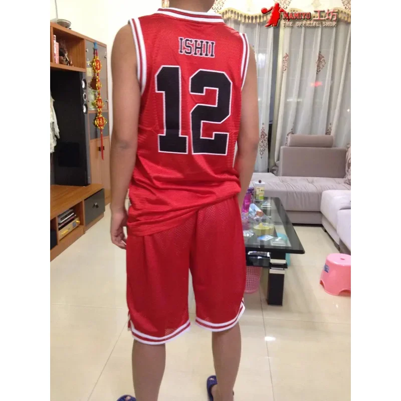 Kogure أنيمي شوهوكو مدرسة كرة السلة فريق جيرسي مجموعات سلام دنك روكاوا ساكوراجي الأحمر جيرسي مجموعة تأثيري حلي ارتداء موحدة