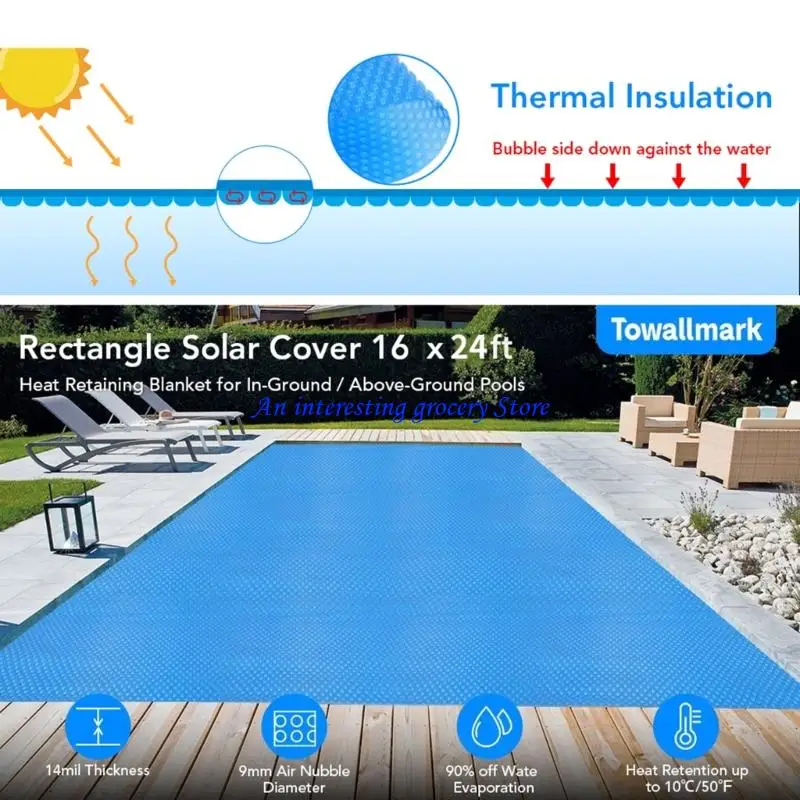 652D Leichte Pool-Solarplane, wärmespeichernde Decke, Schwimmbad-Wärmeisolationsdecke, reißfeste Abdeckung – Detail 4